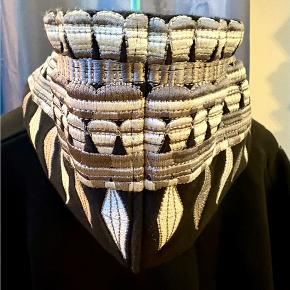 Men’s Akademiks Black Hoodie with Patterned Accents - Black - size XXL - Picture 4 of 7